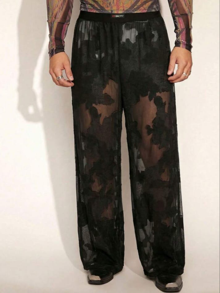 Men's Camouflage Print Wide Leg Loose Casual Lounge Pant